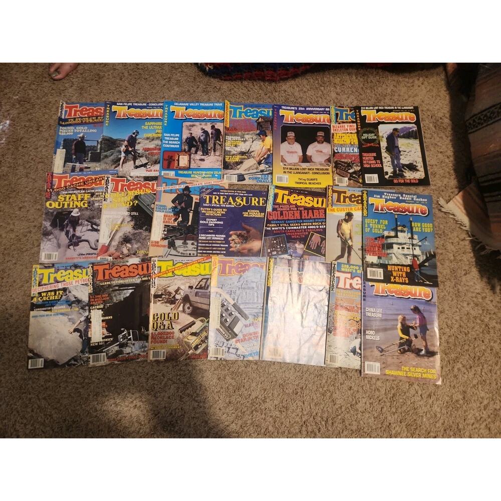 Lot Of 20 Treasure Magazine 70s 80s 90s Treasure Hunting Metal Detecting